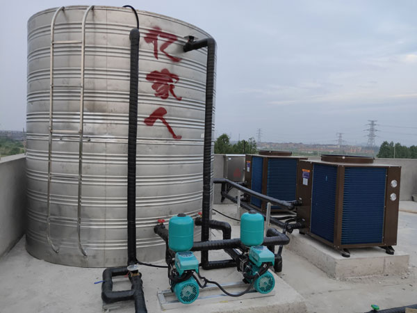 杭州大可建設(shè)職工宿舍空氣源熱泵熱水系統(tǒng)