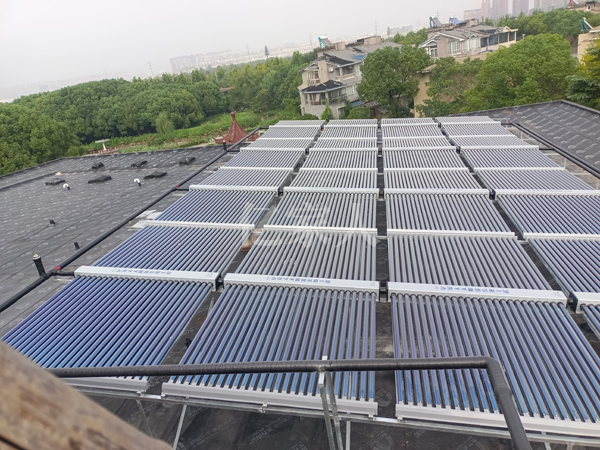 南通旭日山莊老年公寓太陽能加空氣能熱水工程交付