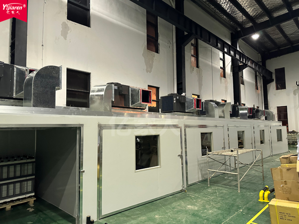 空氣能冷暖一體機(jī)應(yīng)用在新能源電池電堆保溫房