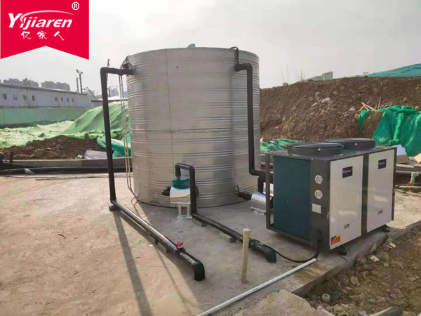 中鐵建工南京建筑工地15噸空氣能熱水器工程竣工