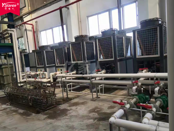億家人高溫空氣能熱泵應(yīng)用在不銹鋼管道清洗槽中
