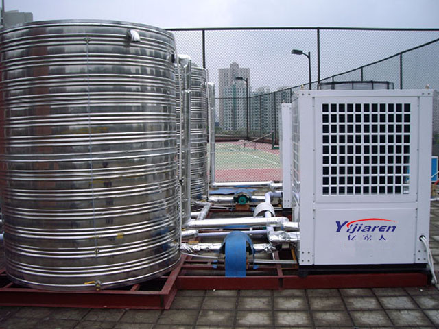 無(wú)錫新浪小學(xué)游泳館空氣源熱水器工程完工