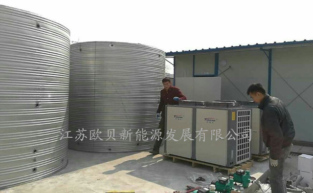 中建三局上海工地員工洗浴空氣能熱水系統(tǒng)