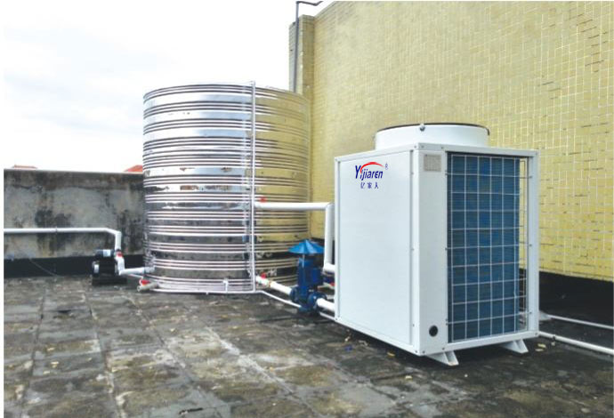 南通建設員工浴室空氣能商用熱水工程竣工