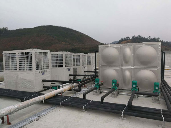 浙江美磁科技20噸電鍍高溫空氣能熱水系統(tǒng)
