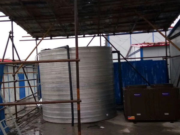 南通六建馬鞍山項目工地10噸空氣源熱水工程