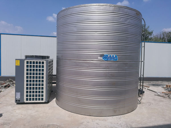 中建滁州工地澡堂安裝空氣能熱泵熱水工程