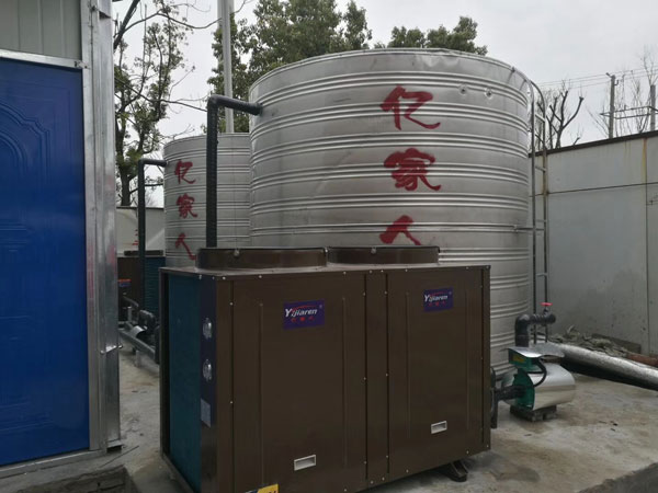 中鐵上海建筑工地20噸空氣源熱泵熱水工程